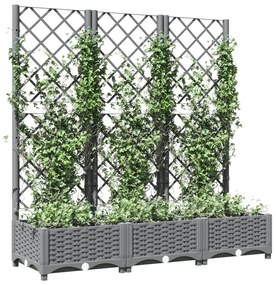 Fioriera Giardino e Graticcio Grigio Chiaro 120x40x121,5cm PP