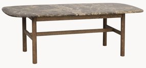 Tavolino ovale in marmo e legno di quercia Hammond