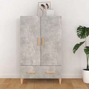 Credenza Grigio Cemento 70x31x115 Cm İn Legno Multistrato /