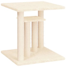 Pali tiragraffi per gatti con piattaforme crema 50 cm