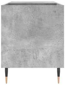 Mobile porta dischi grigio cemento 85x38x48cm legno multistrato