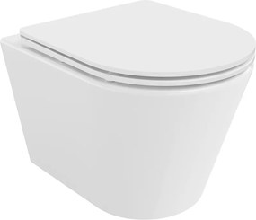 Mexen Rico vaso wc Rimless con sedile a chiusura rallentata slim, duroplast, bianco lucido - 30720300