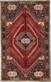 Shiraz Tappeto 260 x 160 Rosso (Iran) Annodato A Mano