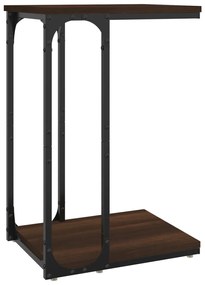 Tavolino rovere marrone 40x30x60 cm in legno multistrato