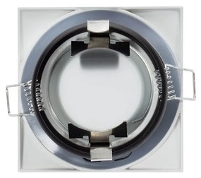 Portafaretto IP65 Quadrato da Incasso per GU10 Foro Ø70mm Bianco