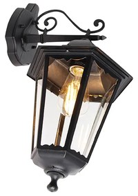 Lanterna da parete classica nera IP44 - Havana Down