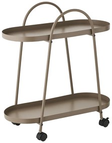 Tavolino da servizio in metallo su ruote 27,5x60 cm Empoli – House Nordic