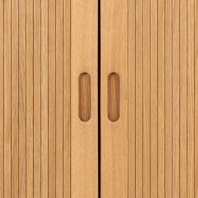 Armadio effetto rovere in colore naturale 100x200x55 cm Langley - Actona