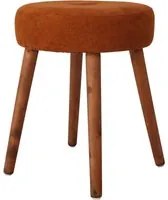 Sgabello marrone con gambe in legno