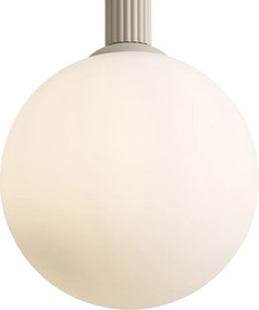 Lampada a sospensione scandinava beige con vetro opalino - Polly