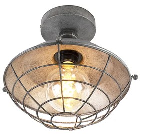 Plafoniera industriale argento antico 25,5 cm - Course