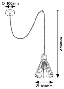 Rabalux 3148 - Lampadario a sospensione con filo FARFALLE 1xE27/40W/230V nero/faggio