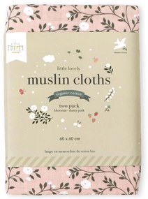 A Little Lovely Company - panni in mussola, blossom - dusty pink - 2 pezzi