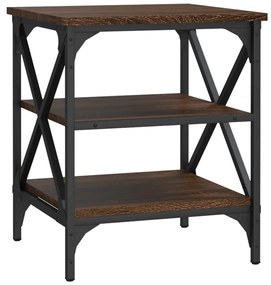 Tavolino da salotto rovere marrone 40x42x50cm legno multistrato