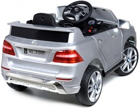 Auto elettrica per bambini Mercedes-Benz ML350 argento metallizzato