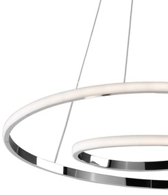 Plafoniera Moderna Malena Con Led Integrato Metallo E Alluminio Cromo Lucido