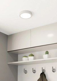 Plafoniera Moderna Fueva 5 Acciaio Bianco Led Integrato 11W 3000K Ip44