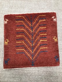 Gabbeh Tappeto persiano 40x40 Rosso (Iran) Annodato A Mano