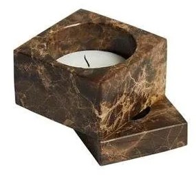 Woud - Jeu de dés 1 Candle Holder Brown Marble Woud