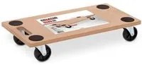 CARRELLO TRASPORTO MOBILI CON RUOTE BASE DI LEGNO PIATTA PORTATA 200KG 58x29,5cm KREATOR KRT670001