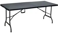 Levante - Tavolo Da Giardino Portatile 180X75 Cm - Nero