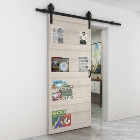 Porta scorrevole Storage in alluminio bianco, L 96 x H 215 cm, con binario Rodeo Reversibile