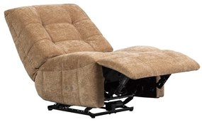 Poltrona da relax marrone chiaro reclinabile con rivestimento in velluto a coste Hein – WOOOD