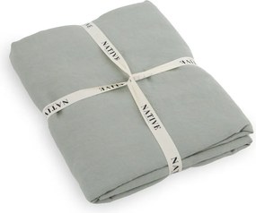 Set copripiumino e federa verde polveroso in lino per letto singolo 135x200 cm Stone – Native Natural