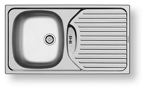 Pyramis 100139001 - Lavello cucina ET78 78x43,5 cm satinato