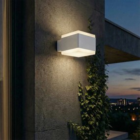 Applique LED 12W Cubica per esterni a Luce Diffusa IP54 Bianca Colore Bianco Naturale 4.000K