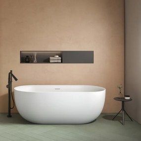 Kamalu - Vasca da bagno centro stanza 150 cm acrilico bianco opaco | KD1500