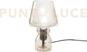 Lumetto gleam interamente in vetro ambra 1 luce attacco e27 17x255cm