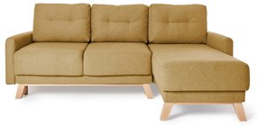 Divano letto variabile giallo ad angolo Pop - Bonami Selection