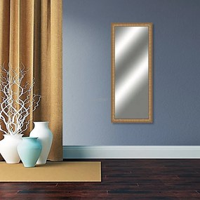 Specchio Sibilla pastello rettangolare in legno oro 49 x 134 cm