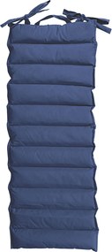 Cuscino Outdoor Imbottito Idrorepellente per Lettino da Esterno 60x180 cm in Poliestere e Policotone Blu...