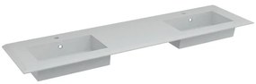 Lavabo a incasso rettangolare Bellagio L 176 x H 18 x P 46 cm in ceramica bianco