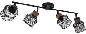 Faretto decorativo senza fonte luminosa KANEL BARRA4 in ferro bianco E27 INSPIRE 4 luci