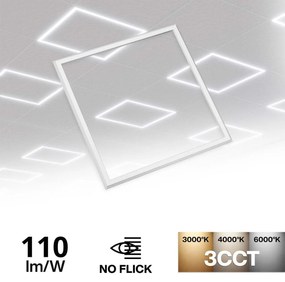 Pannello LED a Cornice 60x60 44W CCT No Flickering con driver Philips Colore Bianco Variabile CCT
