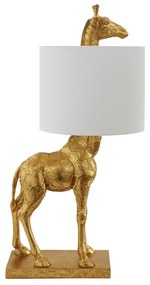 Lampada da tavolo dorata con paralume in tessuto (altezza 70 cm) Silas - Bloomingville