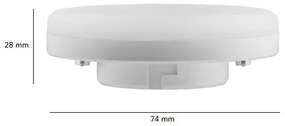 Led GX53 10W 920lm 4000K GX53 74x28mm