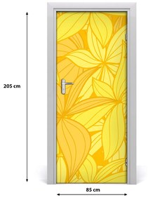 Adesivo per porta Fiori gialli 85x205 cm