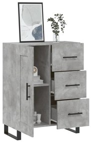 Credenza grigio cemento 69,5x34x90 cm in legno multistrato