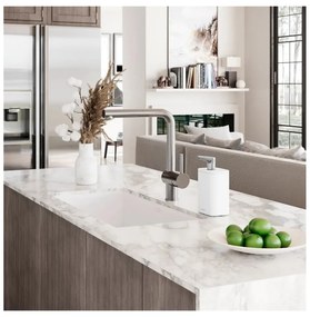 Dispenser di sapone in acciaio bianco 473 ml Pulse - simplehuman