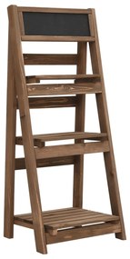Piedistallo Piante 3 Livelli Con Lavagna 40x30x90cm Legno Abete /