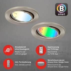 Brilo - SET 3x LED RGBW Lampada da bagno dimmerabile GU10/4,9W/230V Tuya+ +TC