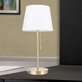 Orion LA 4-1205/1 - Lampada da tavolo con porta USB LUDWIG 1xE27/40W/230V bianco/oro