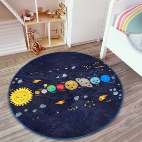 Tappeto per bambini in blu scuro ø 120 cm Comfort – Mila Home