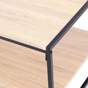 Tavolino con piano in rovere decorato in colore naturale 53x105 cm Coxe - Homede