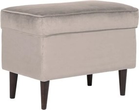 Pouf imbottito Ron in velluto beige - Blu28