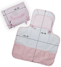 Fasciatoio da viaggio pieghevole Baby Principessa  Colore Rosa